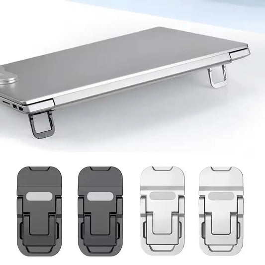 2pcs/Set Foldable Laptop Stand Portable Notebook Support Holder Adjustable Riser Cooling Bracket Universal for Laptop Tablet