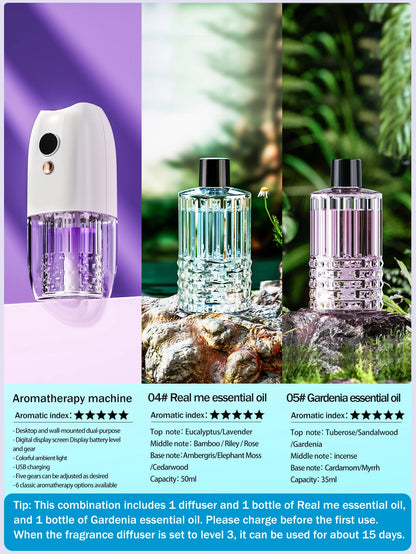 Multifunctional rechargeable portable essential oil diffuser Multiple aroma aromatherapy essential oils can be used in home cars