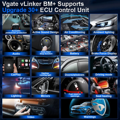 Vgate vLinker BM+ ELM327 BimmerCode BimmerLink Auto Code Reader Diagnostic Tool Car Scanner ELM327 OBD2 Bluetooth 4.0