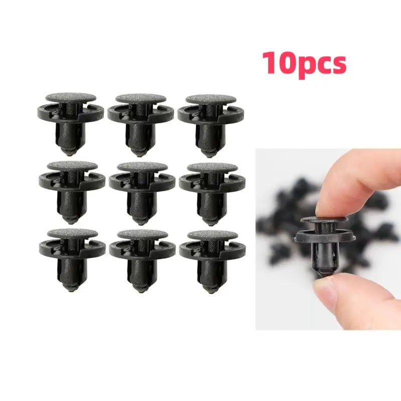10/20/50pcs 8mm Diameter 8mm Black Vehicle Car Bumper Door Panel Fender Liner Clips Retainer Plastic Auto Fasteners Rivets Clips