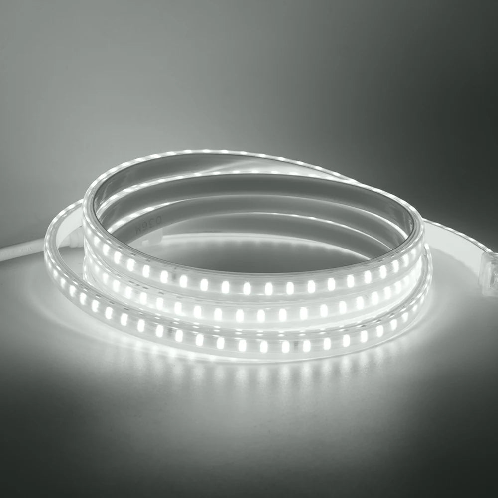 LED Strip Lights 220V 2835 Waterproof LED Tape Ribbon High Brightness 120LEDs/m Flexible Outdoor Lamp With EU Power Plug