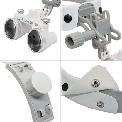 GISTARMED 2.5X/3.5X Dental LED Light Lamp Binocular 5W Adjustable Spotlight  Headlamp For Surgical Headlight