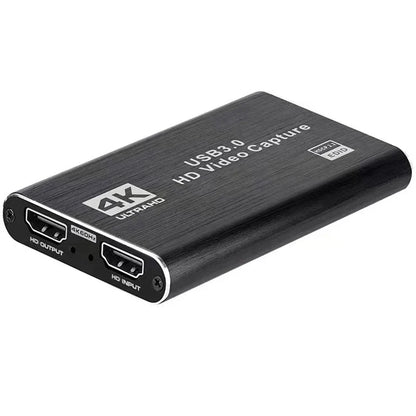4K USB 3.0 Video Capture Card HDTV 1080P 60Hz HD Video Recorder Grabber For PS4 OBS Game Recording Live Streaming