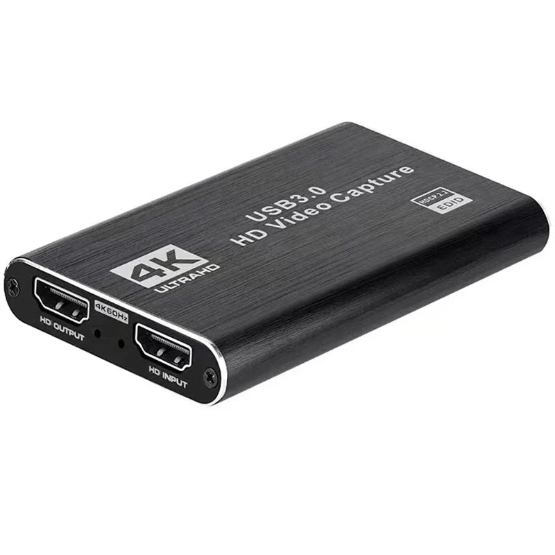 4K USB 3.0 Video Capture Card HDTV 1080P 60Hz HD Video Recorder Grabber For PS4 OBS Game Recording Live Streaming