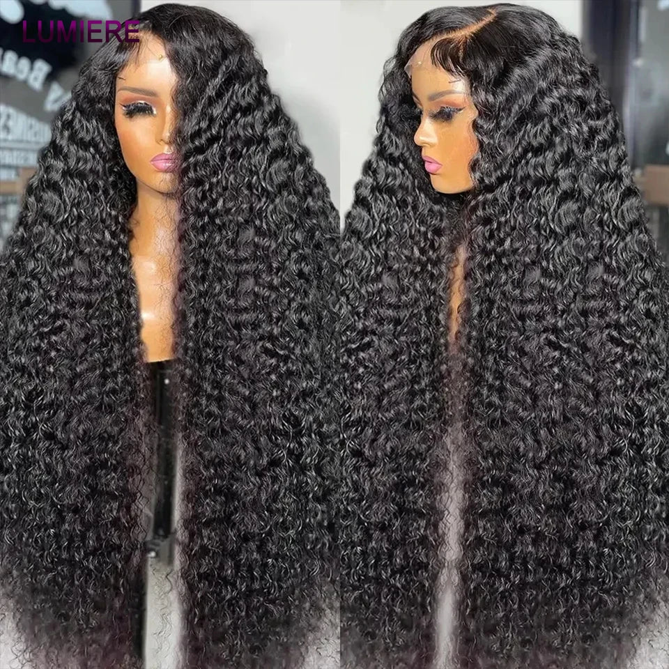 Deep Curly Wave Human Hair 3/4  Bundles Deal Malaysian Hair Weaves 100% Virgin Rew Human Hair Extensions Double Weft Wholeasle