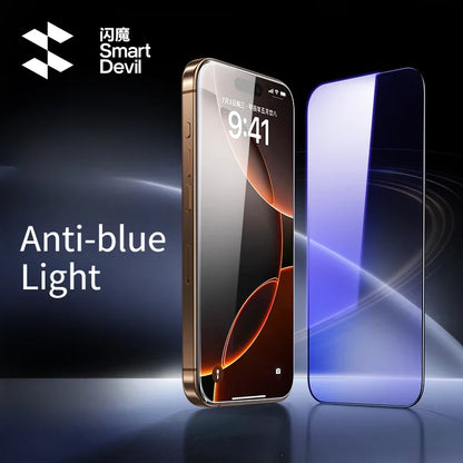 SmartDevil Full Cover Tempered Glass for iPhone 17 17Pro Max 16ProMax 16Pro Screen Protector for iPhone 15Pro HD Anti-blue Light
