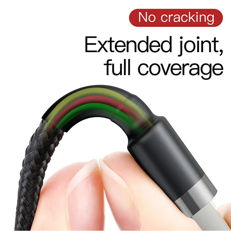 Baseus 7Pin Charge Cable for iPhone 14 13 12 11 Xs X 8 Plus Cable Fast Charging Cable for iPhone iPad Charge Cable USB Data Line