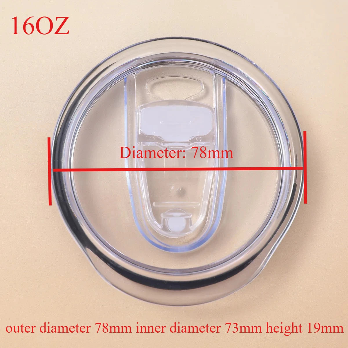 12oz 16oz 20oz 30oz Slim Straight Cup Push Lid Sealed Leak-proof Transparent Slide Lid Simple Car Cup Lid Wholesale Tapa De Taza