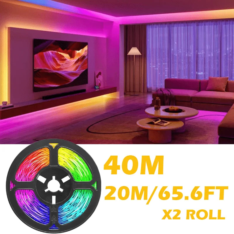 12LEDs/M Led Strip Lights RGB Led Strip Flexible Ribbon with 3Key Control Luces Led Tape Lights for Room Decor TV Backlights