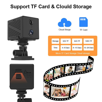 5MP 4G SIM Card Mini Camera Indoor Night Vision Surveillance Security Monitoring Rechargeable 3000 mAh Battery Powered Home Cam