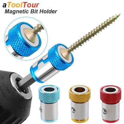 Clearance_Magnetic Ring Cross Phillips Screwdriver Bit Holder 6.35mm 1/4 Universal Alloy Anti-corrosion Strong Magnetizer Power