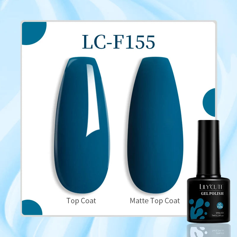 LILYCUTE 7ml White Color Gel Nail Polish Semi Permanent UV Gel Polish Gorgeous Full Coverage Soak Off UV LED Nail Gel Varnishes