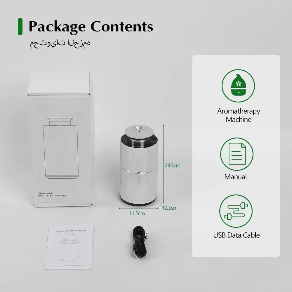 Namste Car Aroma Diffuser USB Charging Aluminium Alloys Material Aromatic Oil Diffuser Air Freshener Device For Home Office