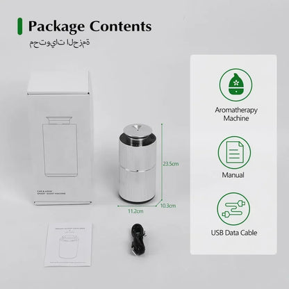 Namste Car Aroma Diffuser USB Charging Aluminium Alloys Material Aromatic Oil Diffuser Air Freshener Device For Home Office