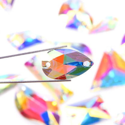 50/100PCS Mix shapes Best Quality Resin Sewing Rhinestone AB Flatback Sew On Stones Strass for Clothing Accessories Shoes