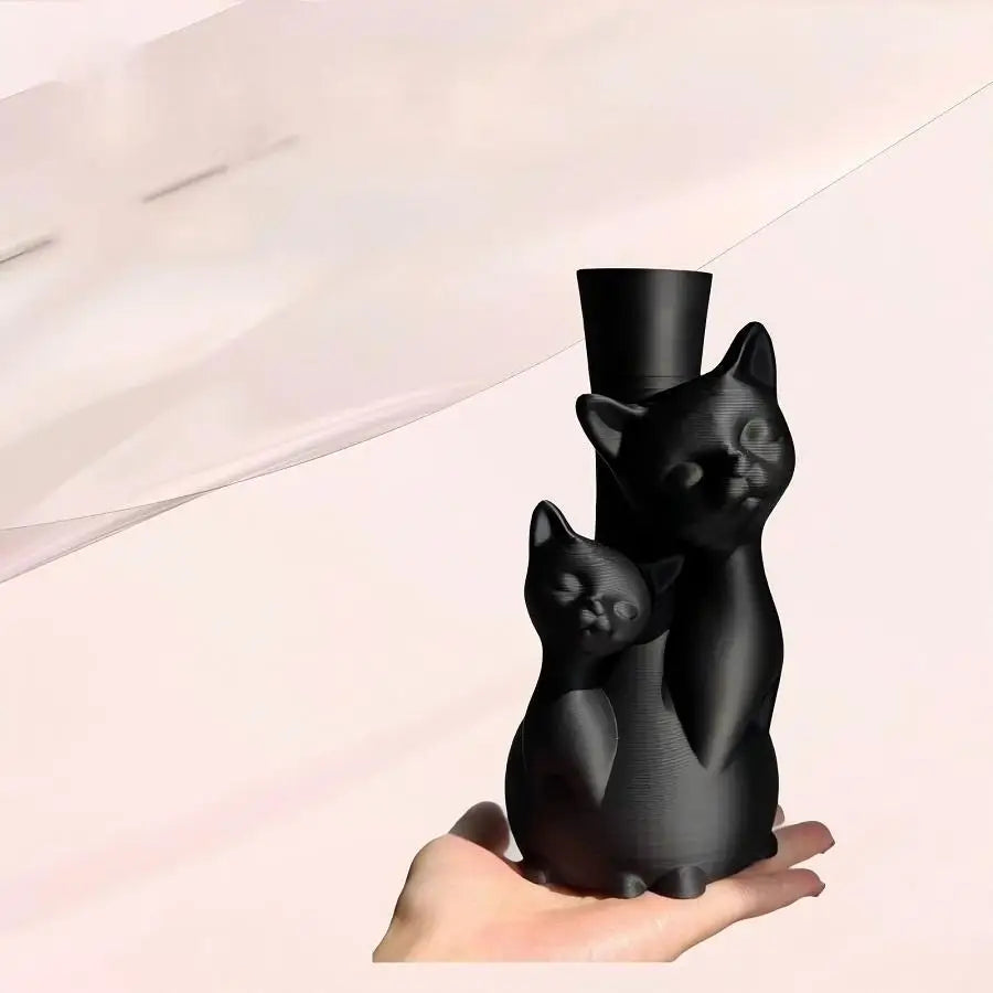 Creative Art Dry Flower Hydroponic Cat Vase, Suitable for Indoor Living Room, Study, Office, Outdoor Balcony Garden Mother's Day