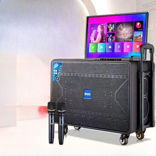 Outdoor ktv audio all-in-one machine home karaoke machine square dance audio with display Karaoke speakers