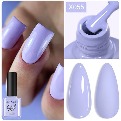LILYCUTE Ancora Red Autumn Winter Gel Nail Polish Semi Permanent Soak Off UV LED Gel Varnish Manicure Nail Supplies