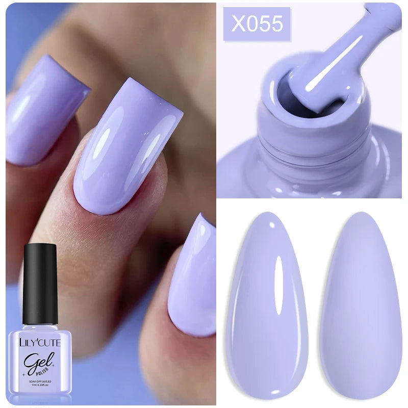LILYCUTE 7ml Brown Red Purple Nail Gel Polish Coffee Color Series Semi Permanent UV Gel Soak off Nail Gel Varnishes For Nail Art