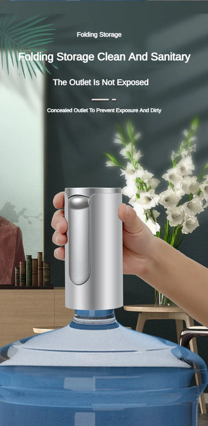 Electric Water Gallon Bottle Pump Automatic Water Dispenser Pump 19 Liters Foldable Desktop Water Bottle Pump USB Rechargeable