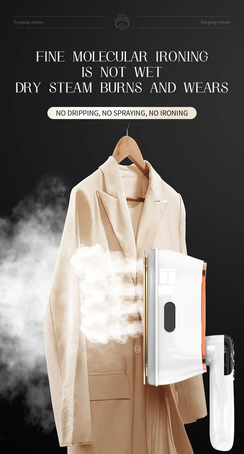 110V/220V Handheld Steam Iron Foldable Garment Steamer 1200W Power Portable 4 Speed Steamer Touch Screen Rotary Electric Iron