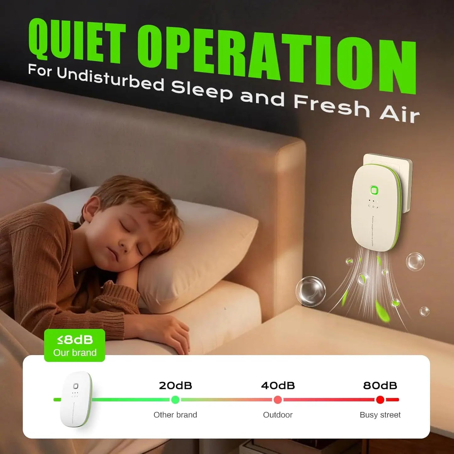Plug in Ozone Generator Negative ion purifier Compact Size Purifying Air Eliminate Odor For Pet Room Toilet Kitchen US Plug
