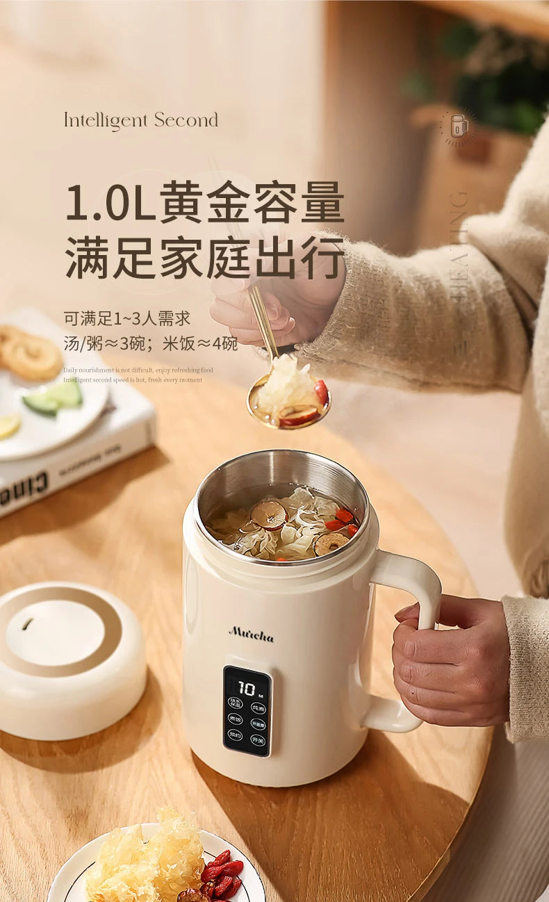 1pcs Automatic Portable Electric Cooking Pot Small Instant Noodle Pot Dormitory Multifunctional Integrated Pot