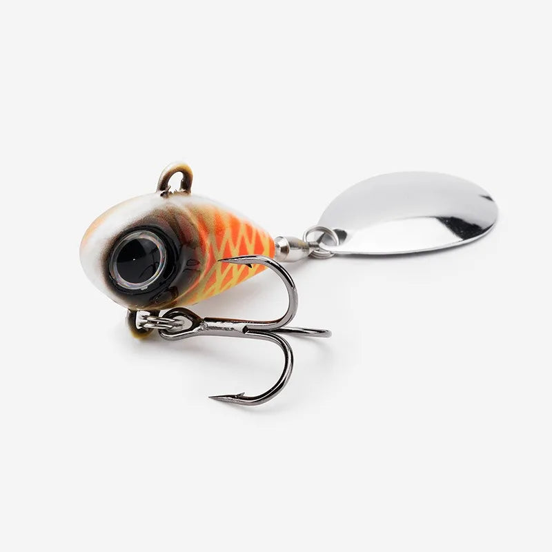 Wobble Rotating Metal VIB Vibration Bait Spinner Spoon Jig Fishing Lures 15g 20g Artificial Hard Baits Sequins Pesca Lure