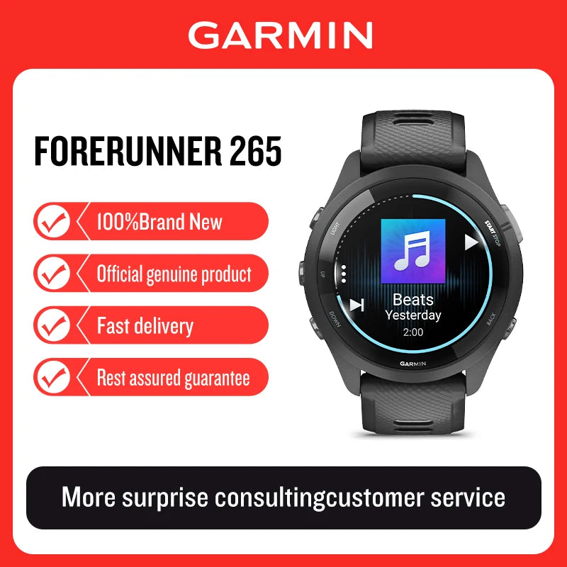 Garmin Forerunner265/265s Sports Watch Outdoor GPS Running Fitness Marathon Swimming Chinese Heart Rate Blood Oxygen smartwatch