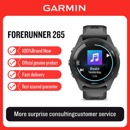Garmin Forerunner265/265s Sports Watch Outdoor GPS Running Fitness Marathon Swimming Chinese Heart Rate Blood Oxygen smartwatch