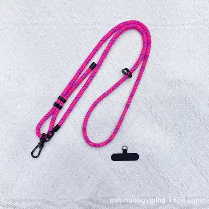 150cm Adjustable Mobile Phone Xyun Outdoor Anti-lost Crossbody Phone Lanyards Neck Rope with Patch Cellphone Hanging Cord Strap