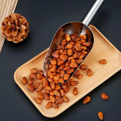 High-Quality Stainless Steel Ice Scoop Food Flour Sugar Scoop Popcorn Coffee Beans Tools Ice Scooper Shovel