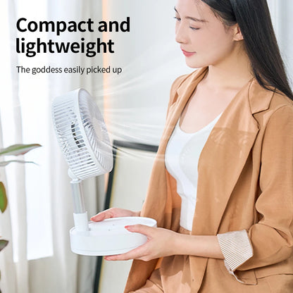 KASYDoFF Portable Oscillating Desk Fan, 8-Inch＆ 5400mAh USB Battery Operated Fan with 4 Speed Strong Airflow Foldable Personal