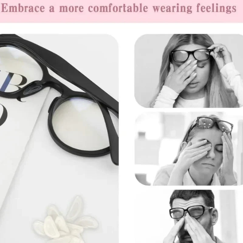 10/60pcs Glasses Nose Pads Adhesive Silicone Nose Pads Non-slip Transparent Nosepads for Glasses Eyeglasses Eyewear Accessories