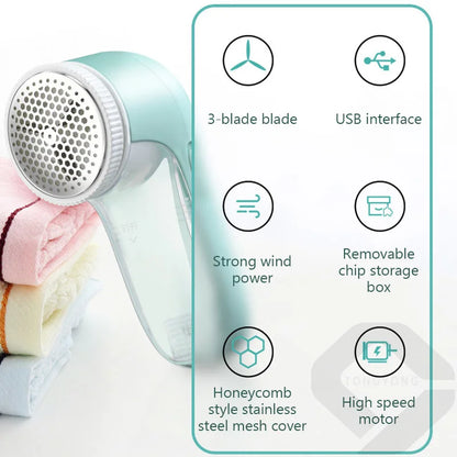 Electric Lint Remover Plug-in USB  Portable Fabric Shaver for Clothing Fluff Fuzz Removing Machine Home Hairball Trimmer Pellet