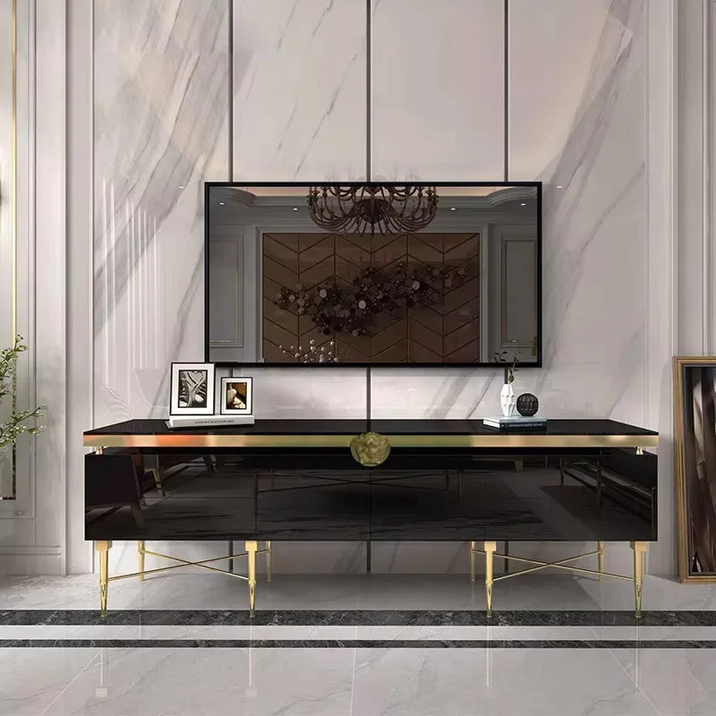 TV Table Small Sitting Room Ground Ark Of Stainless Steel Wooden Furniture Of The Lacquer That Bake