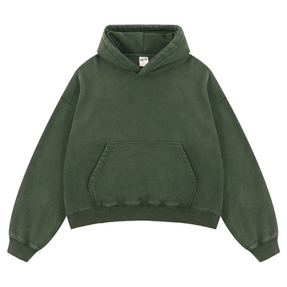 VIPReAlr2025 Winter Hoodie Retro Harajuku Fashion Washed Cotton 380GSM Pullover Sweatshirt Y2K RE Alr