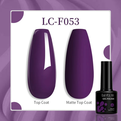 LILYCUTE 7ml White Color Gel Nail Polish Semi Permanent UV Gel Polish Gorgeous Full Coverage Soak Off UV LED Nail Gel Varnishes