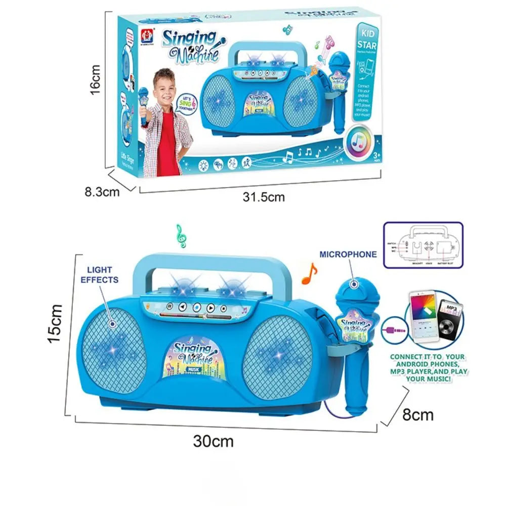 Kids Speaker Microphone Karaoke Music Instrument Children Singing Toys Baby Games Educational Toys for Girls Boys Kids Gifts