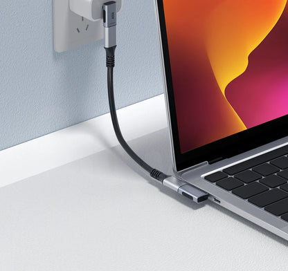 Hagibis 240W USB C to C Adapter 40Gbps 8K 60Hz 90 Degree Converter USB4 Adapter for Thunderbolt 4/3 MacBook iPhone 17 Pro Tablet