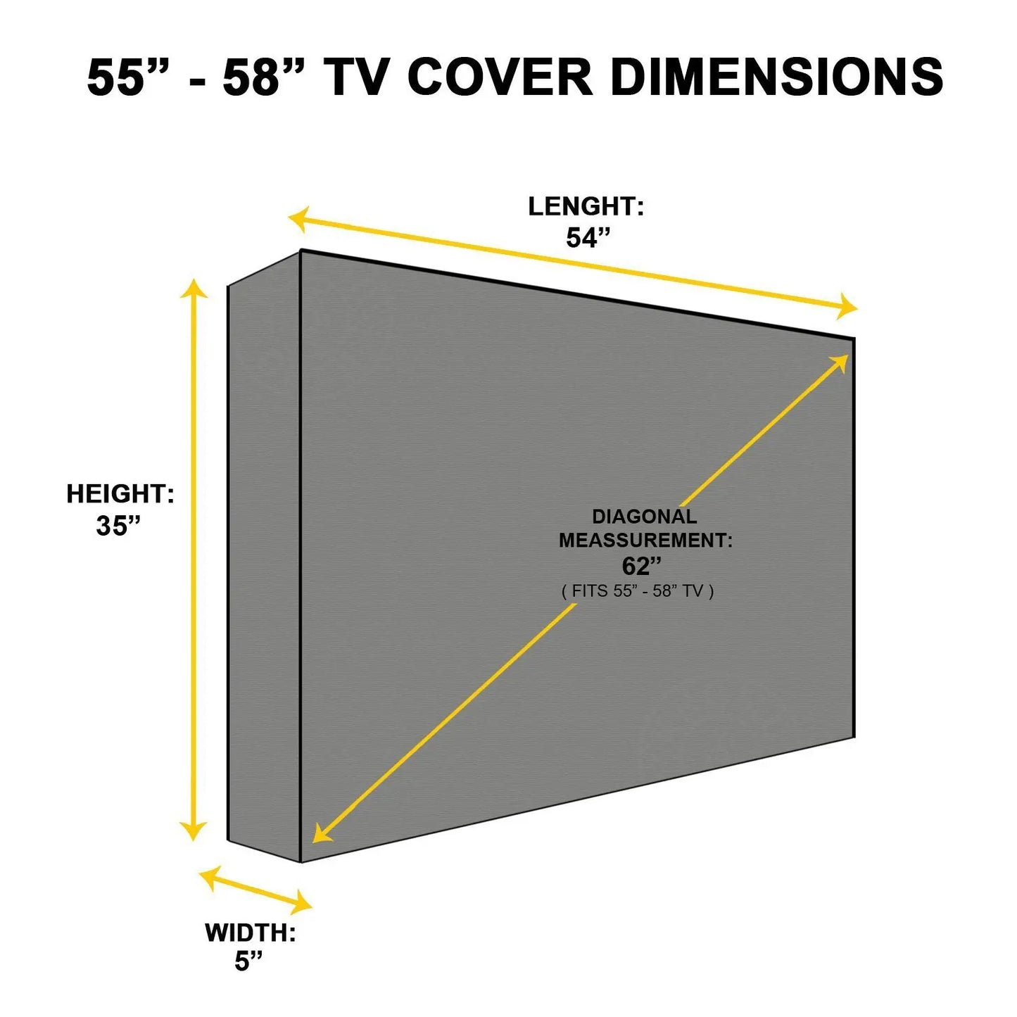 22" To 85" Outdoor TV Cover Protect TV Screen Weatherproof Dust-proof Cover High Duty Oxford 600D Black Grey Waterproof TV Box
