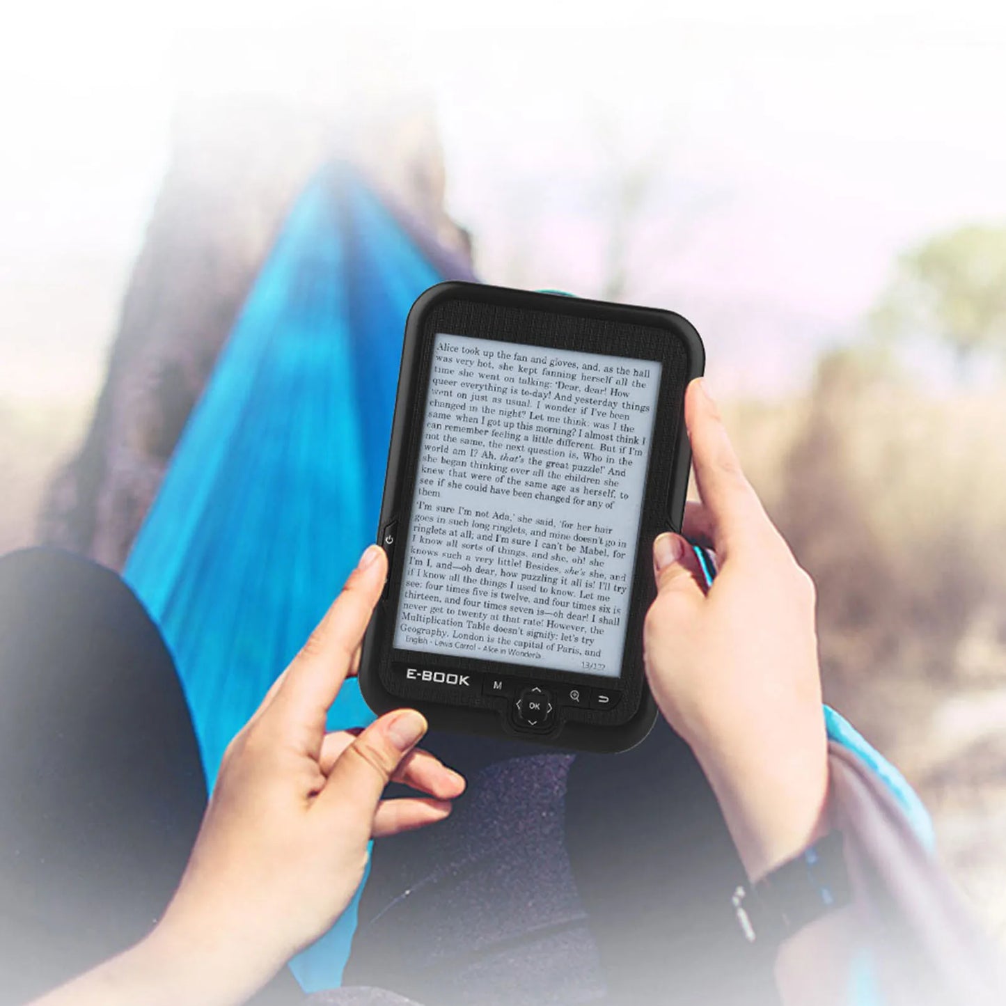 EBOOK Reader EInk 6 Inch Ereader 600 X 800 Resolution Display 300DPI Blue Cover (Black 8G)