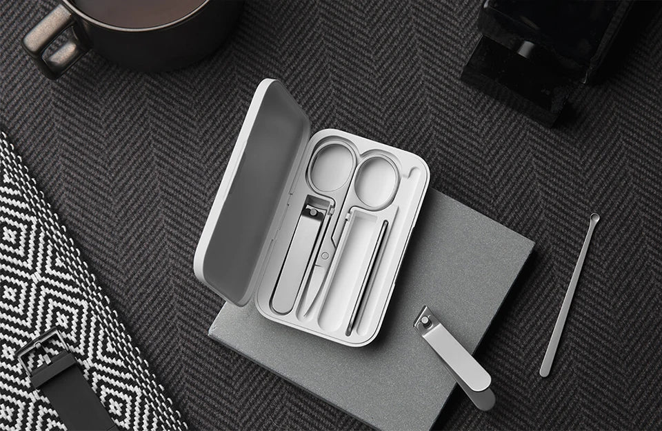 New Original MIJIA Manicure Nail Clippers Pedicure Set Portable Travel Hygiene Kit Stainless Steel Nail Cutter Tool Set -CN