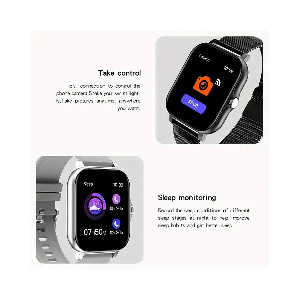 2026 Smartwatch Android Phone 1.44''Inch HD Screen Bluetooth Call Blood Oxygen/Pressure Monitoring Smart Watch Women Men Gift