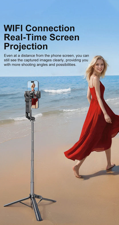 Magnetic Phone Monitor - Real-Time Selfie/Rear Cam - 4K Streaming Assistant - Wide Angle - Fits Most Phones