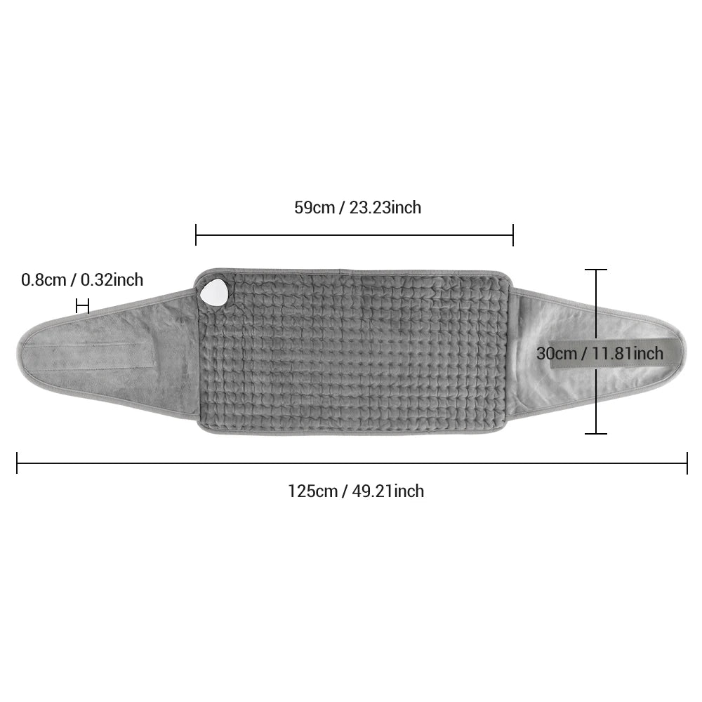 2 In 1 Electric Heating Pad Warming Waist Belt  Abdomen Shoulder Back Pain Relief Hot Compress Physiotherapy Thermal Blanket