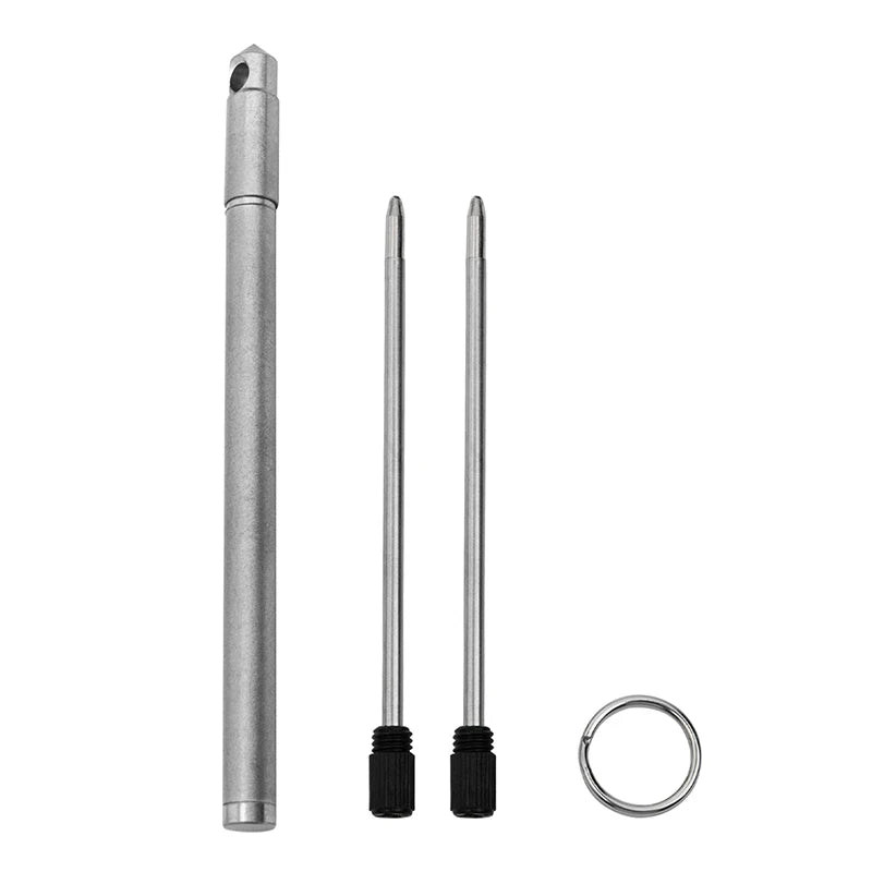 Portable Mini Titanium Ballpoint Pen EDC Gadget Keychain For Outdoor Camping Hiking Survival Gadget