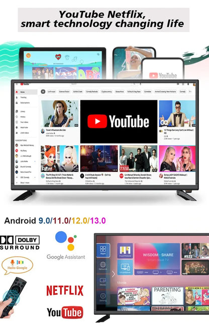 22-24 Inch Intelligent Network TV With TV Function LED Television Home Appliances IPS 1920*1080 Resolution PAL\NTSC\SECAM