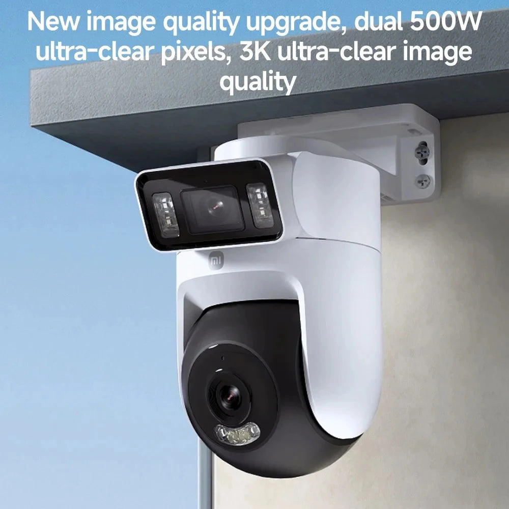 New Xiaomi Outdoor Camera 4 Dual Lens 5MP 3K HD Dual View Monitoring Panoramic Closeup Tracking IP66 Weatherproof AntiTheft - CN