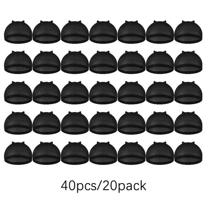 16pcs/8Pack Unisex Elastic Hair Net Set Comfortable Breathable Polyamide Nylon Hair Caps for All Hair Types And Lengths